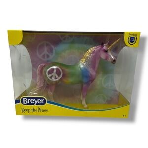 Breyer Keep the‎ Peace Unicorn Freedon Series Rainbow Horse 1:12 Scale NEW